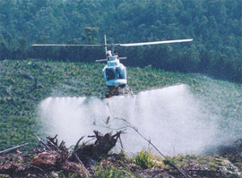 spraying